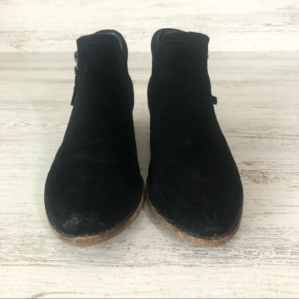 STEVE MADDEN Tobii Black Suede Zippered Ankle Boots 6 - Picture 6 of 12
